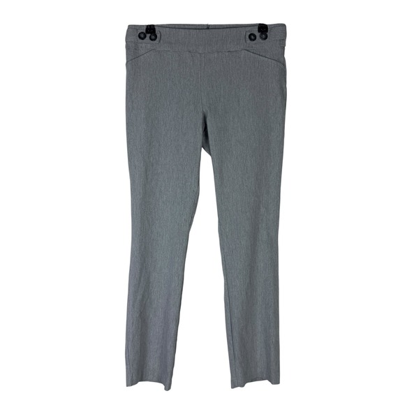 Joe Benbasset Pants - Joe Benbasset Grey Pull On Slim Dress Pants Button Tab Women's Medium 9202728